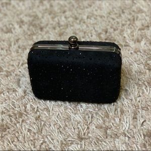 White House White Market sparkly black box clutch